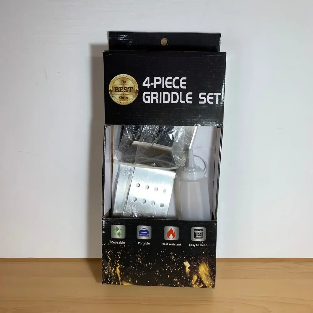 4-Piece BBQ Griddle Set